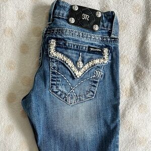 Miss Me Women's Embellished Blue Skinny Jeans